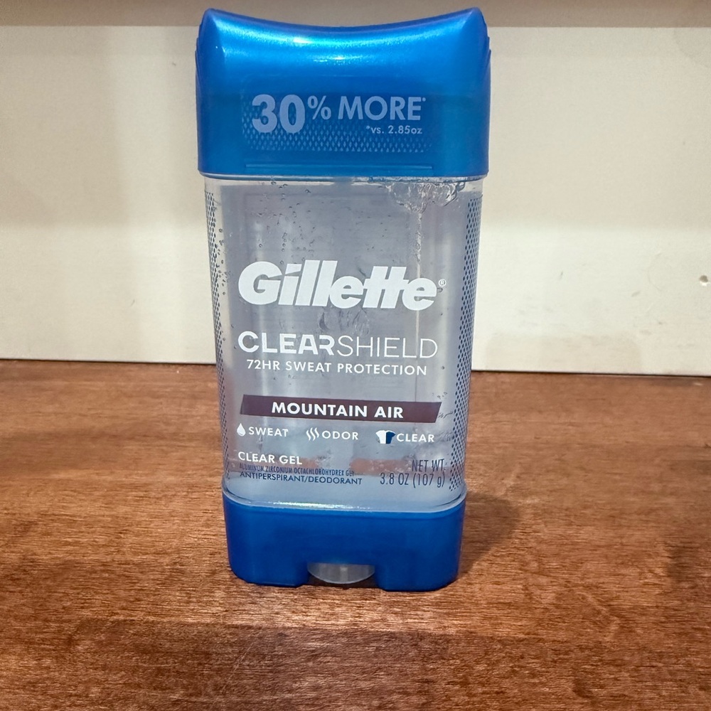 NWT Gillette Clear Gel Deodorant Mountain Air 72HR Protection